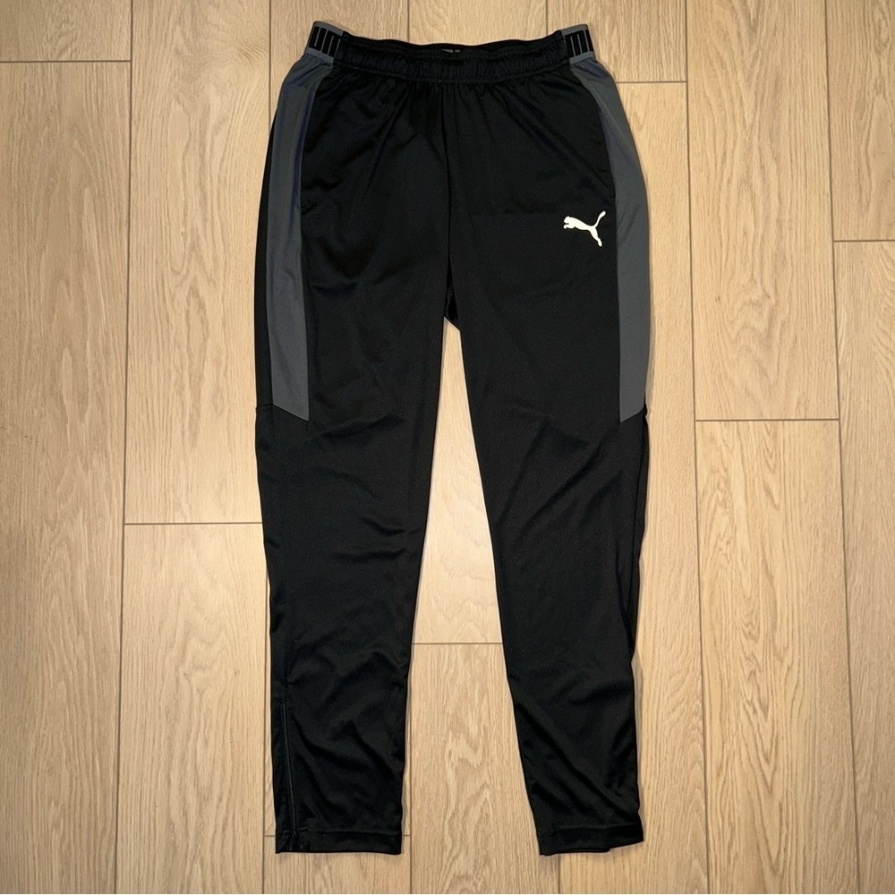Puma Speed Men's Training Pants Black Grey Athletic Large